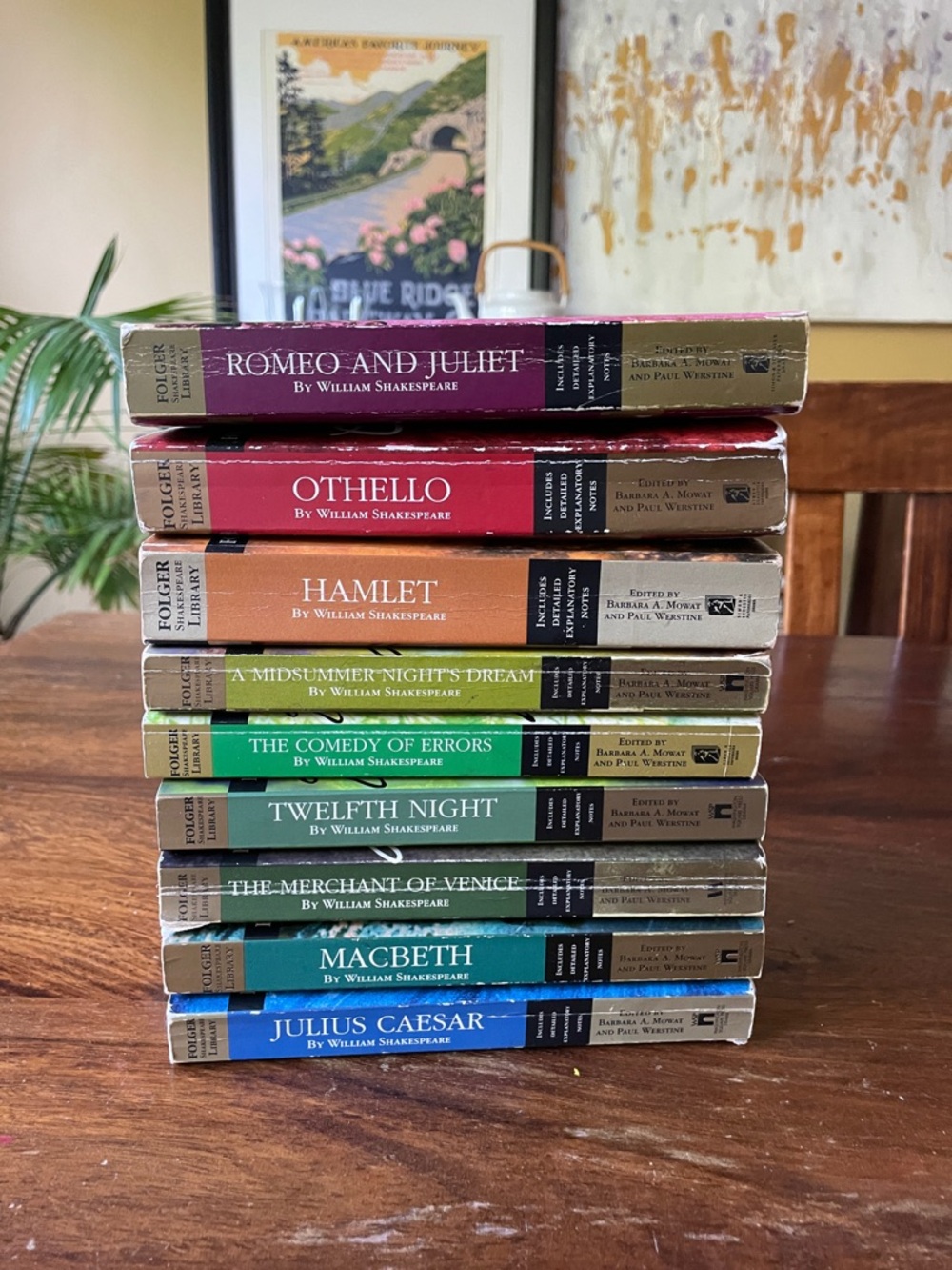 9 Folger’s Shakespeare Library Paperback Books Hamlet Romeo Othello Macbeth MORE